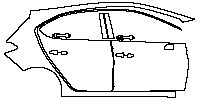 Honda City (BR) Hatchback 2021 - (right) Door+Rear Fender+Side Skirt
