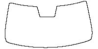 Hyundai Santa Fe (US) Window 2024 - Windshield (with mirror and dotted area cutout , Edge ends at the inner side of dotted area)