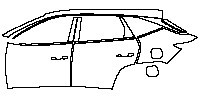 (left) Door+Side Skirt+Rear Fender