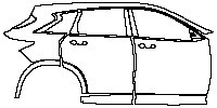 Infiniti QX50 Exterior 2018 - (right) Door+Side Skirt+Rear Fender