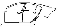 Jaguar XE XE (standard wheelbase) 2015 - (left) Door+Side Skirt+Rear Fender