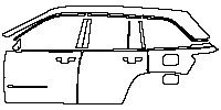 JEEP Grand Cherokee Grand Cherokee (2-row) 2023 - (left)Door+Side Skirt+Rear Fender