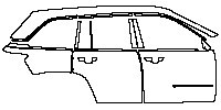 JEEP Grand Cherokee Grand Cherokee (2-row) 2023 - (right) Door+Side Skirt+Rear Fender