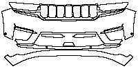 JEEP Grand Cherokee Grand Cherokee (2-row) 2017 - Bumper+Headlamp