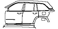JEEP Grand Cherokee Grand Cherokee (2-row) 2017 - (left)Door+Side Skirt+Rear Fender