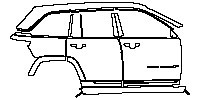 JEEP Grand Cherokee Grand Cherokee (2-row) 2017 - (right) Door+Side Skirt+Rear Fender