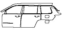 JEEP Grand Cherokee Grand Cherokee L (3-row) 2021 - (left)Door+BC-Pillar+Rear Fender
