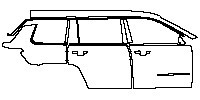 JEEP Grand Cherokee Grand Cherokee L (3-row) 2021 - (right) Door+BC-Pillar+Rear Fender