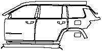 JEEP Grand Cherokee Grand Cherokee L (3-row) 2021 - (left)Door+BC-Pillar+Side Skirt+Rear Fender
