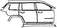 JEEP Grand Cherokee Grand Cherokee L (3-row) 2021 - (right) Door+BC-Pillar+Side Skirt+Rear Fender