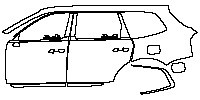 (left)Door+Side Skirt+Rear Fender