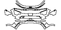 KIA Niro EV (US) Wave 2023 - Bumper+Headlamp (with 4 PDC)