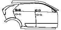 KIA Niro EV (US) Wave 2023 - (right) Door+Rear Fender+Side Skirt