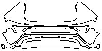 KIA Niro EV (US) Wave 2023 - Rear Bumper (with 6 PDC)