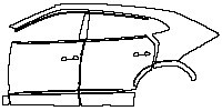 Lamborghini Urus Base 2018 - (left) Door+B Pillar+Rear Fender+Side Skirt