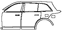 (left)Door+Side Skirt+Rear Fender