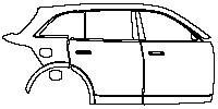 (right)Door+Side Skirt+Rear Fender