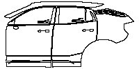 (left)Door+Side Skirt+Rear Fender