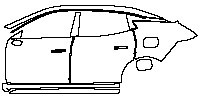 (left) Door+Side Skirt+Rear Fender