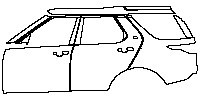 Land Rover Discovery Discovery 5 2017 - (left) Door+BCD Pillar+Rear Fender