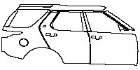 Land Rover Discovery Discovery 5 2017 - (right) Door+BCD Pillar+Rear Fender