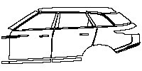 (left) Door+ABCD Pillar+Rear Fender+Side Skirt