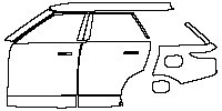 (left)Door+Side Skirt+Rear Fender