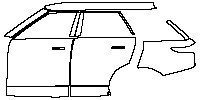 (left) Door+Rocker Panel+Rear Fender