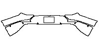 Land Rover Range Rover Sport Base 2023 - Rear Bumper (with license plate frame cutout,with 6 PDC)