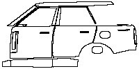 (left) Door+Side Skirt+Rear Fender