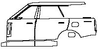 Land Rover Range Rover (23style) Long Wheelbase 2023 - (left) Door+Side Skirt+Rear Fender (with charging port on rear fender)