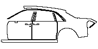 Rolls-Royce Ghost Extended Wheelbase 2011 - (left) Door+BC Pillar+Rear Fender+Side Skirt