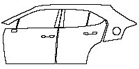 Lexus UX F-Sport 2019 - (left) Door+B Pillar+Rear Fender