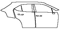 Lexus UX F-Sport 2019 - (right) Door+B Pillar+Rear Fender