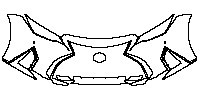 Lexus IS Sedan 2013 - Bumper+Healamp (for 300 and 350 F Sport, with 2 PDC)