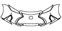 Lexus IS Sedan 2013 - Bumper+Healamp (for 500 F Sport, with 2 PDC)