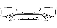 Lexus IS Sedan 2013 - Rear Bumper (for 300 and 350 F Sport, with 4 PDC)