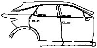 (right)Door+Side Skirt+Rear Fender