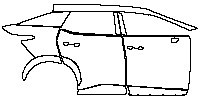 (right)Door+Side Skirt+Rear Fender