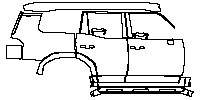 Lexus GX (US) Luxury 2024 - (right) Door+Side Skirt+Rear Fender