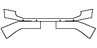 Lexus GX (US) Luxury 2024 - Rear Bumper (without trailer hook, without mudguards, with 4 PDC)