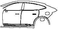 Luxeed R7 Range Extended 2025 - (left) Door+Side Skirt+Rear Fender