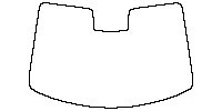 Luxeed R7 Window 2025 - Windshield (inside) (with mirror and dotted area cutout, Edge ends at the inner side of dotted area)