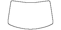 Luxeed R7 Window 2025 - Windshield (inside) (without mirror and dotted area cutout, Edge ends at the inner side of dotted area)