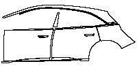 Lucid Air Dream Edition Exterior 2023 - (left)Door+BC-Pillar+Side Skirt+Rear Fender