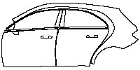 Mercedes-Benz A Class Hatchback 2013 - (left) Door+B-Pillar+Rear Fender