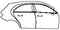 Mercedes-Benz A Class Hatchback 2013 - (right) Door+B-Pillar+Rear Fender