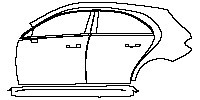 (left)Door+Side Skirt+Rear Fender