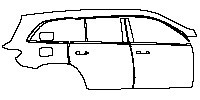 Mercedes-Benz GLS Base 2016 - (right) Door+BC Pillar+Rear Fender
