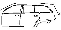 Mercedes-Benz GLS AMG GLS 63 2016 - (left) Door+BC Pillar+Rear Fender